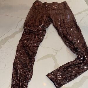 Sequin Embellished Brown Women's Jeans